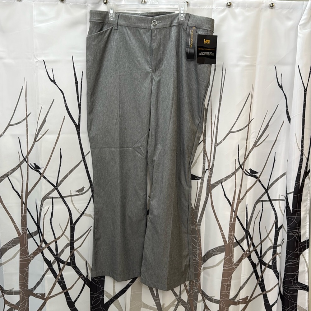 NWT - Lee Regular Fit Trouser Pant Mid Rise Gray 18 medium